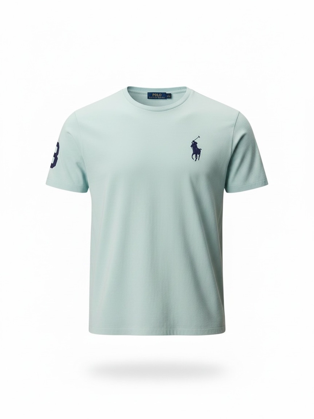 Polo by Ralph Lauren Men’s Mint Green Crewneck Tee with Navy Pony